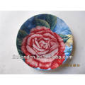 Fantástico postre de cerámica redonda de rosa roja / platos de servir